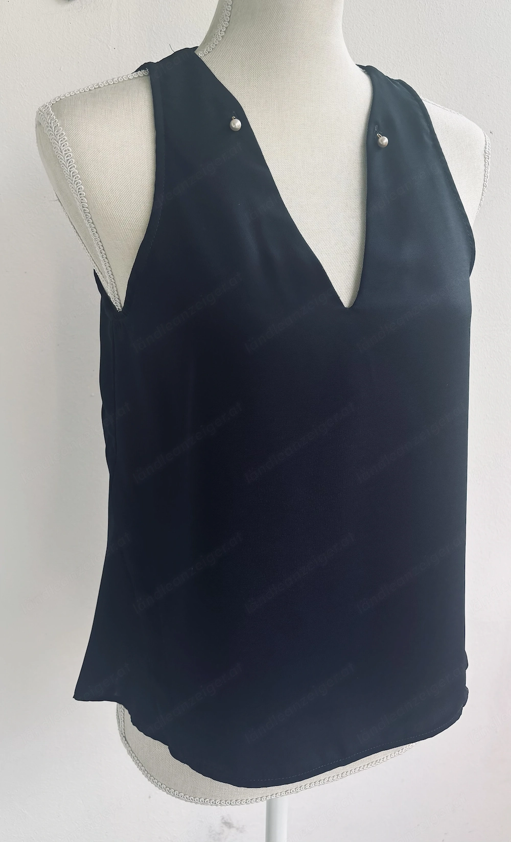 Damen Top mit 2 Perlen von Zara