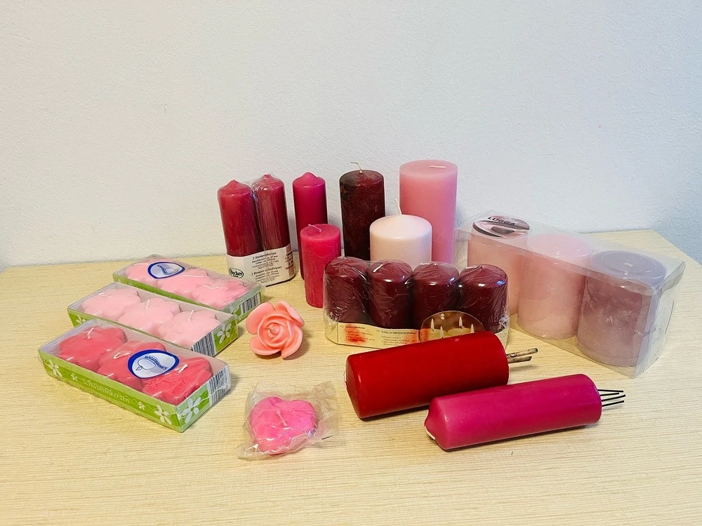 Kerzen in rot rosa pink tönen
