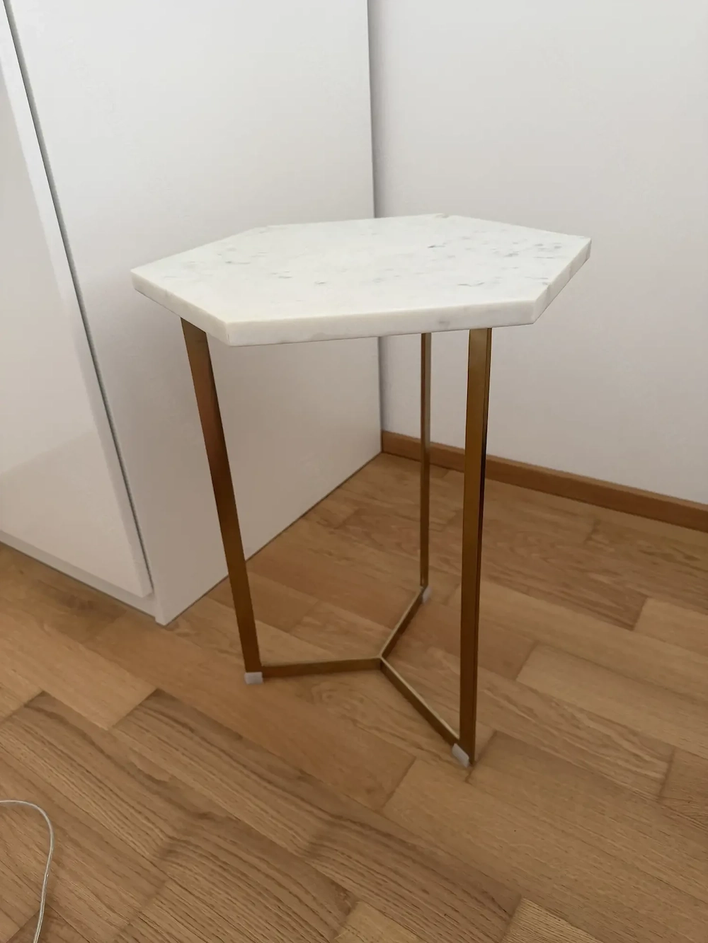 Beistelltisch Marmor weiss