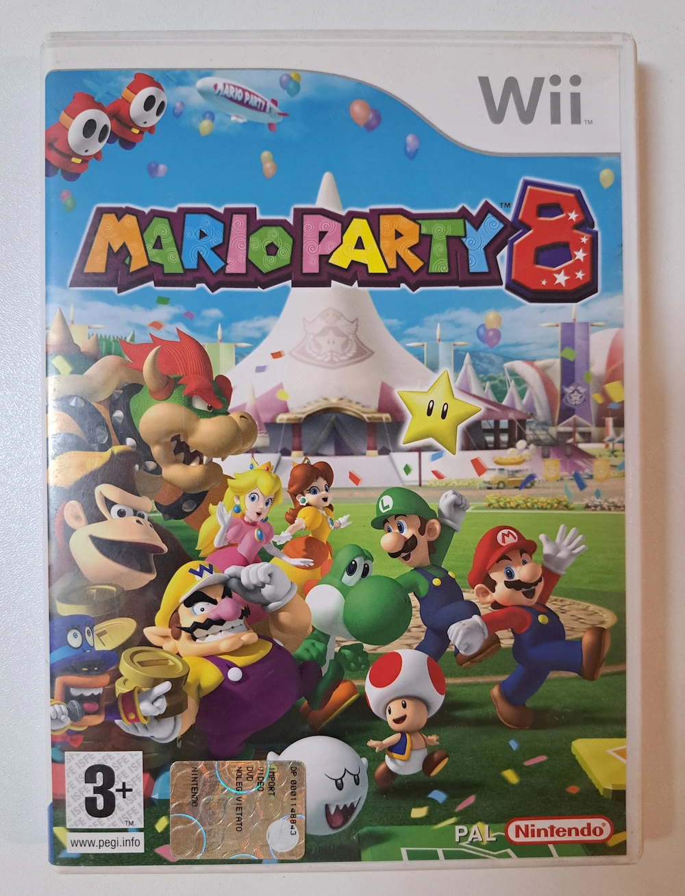 Mario Party 8 - Nintendo Wii - Komplett CIB (italienische Hülle Anleitung - Spiel auf Deutsch)
