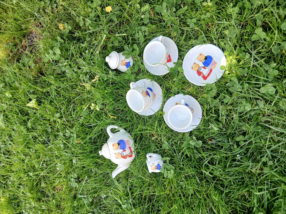 Bären Kinder Porzellan Geschirr 4teilig