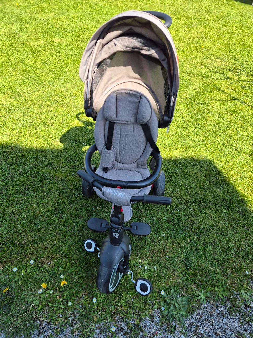 Q Play Dreirad   Buggy mit Schiebestange   Grau