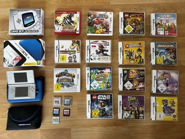 Nintendo Gameboy Advance 3DS Lite Sammlung Mario Pokémon Omega
