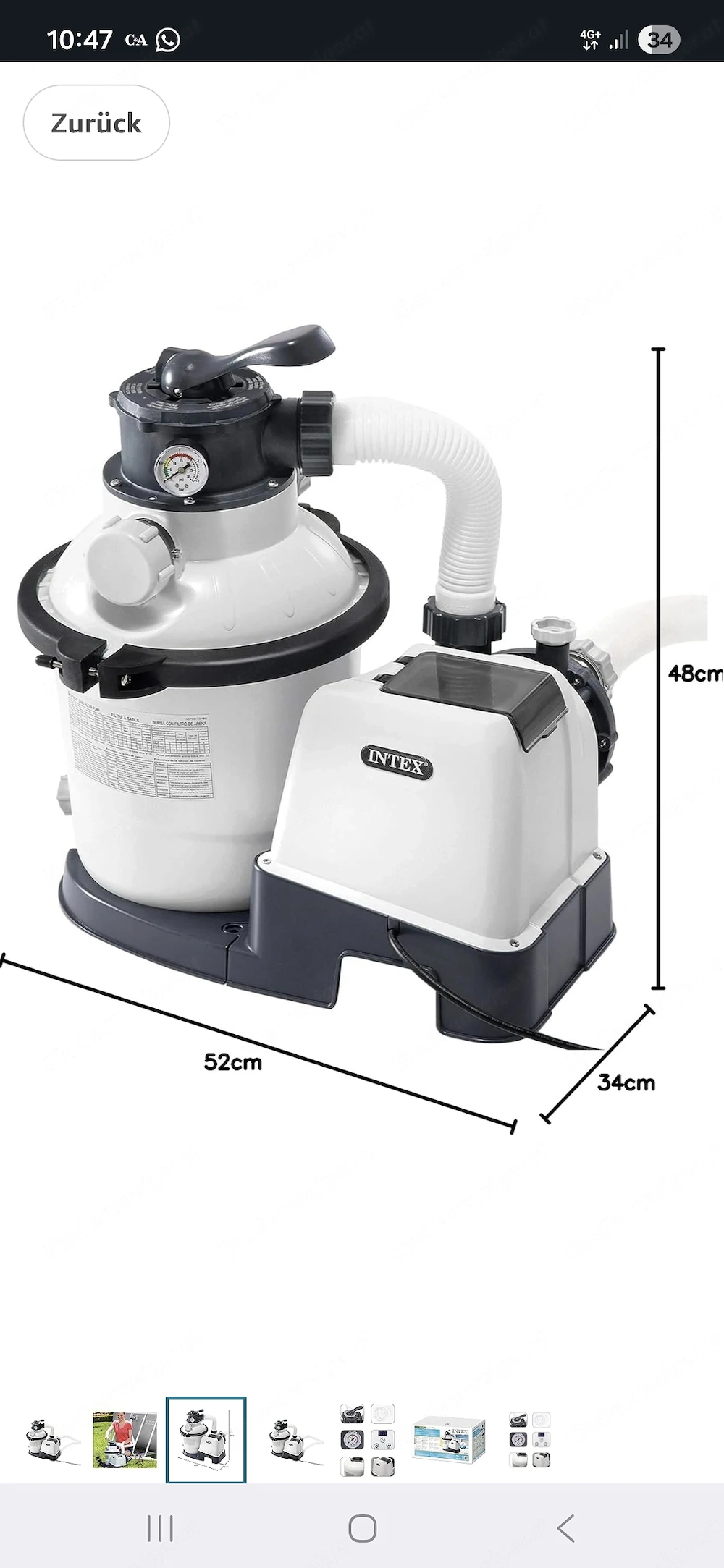 Intex Sandfilteranlage   Poolpumpe