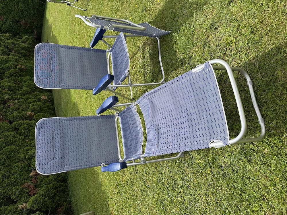 Campingstühle mit Fussauflagen 2 Stück