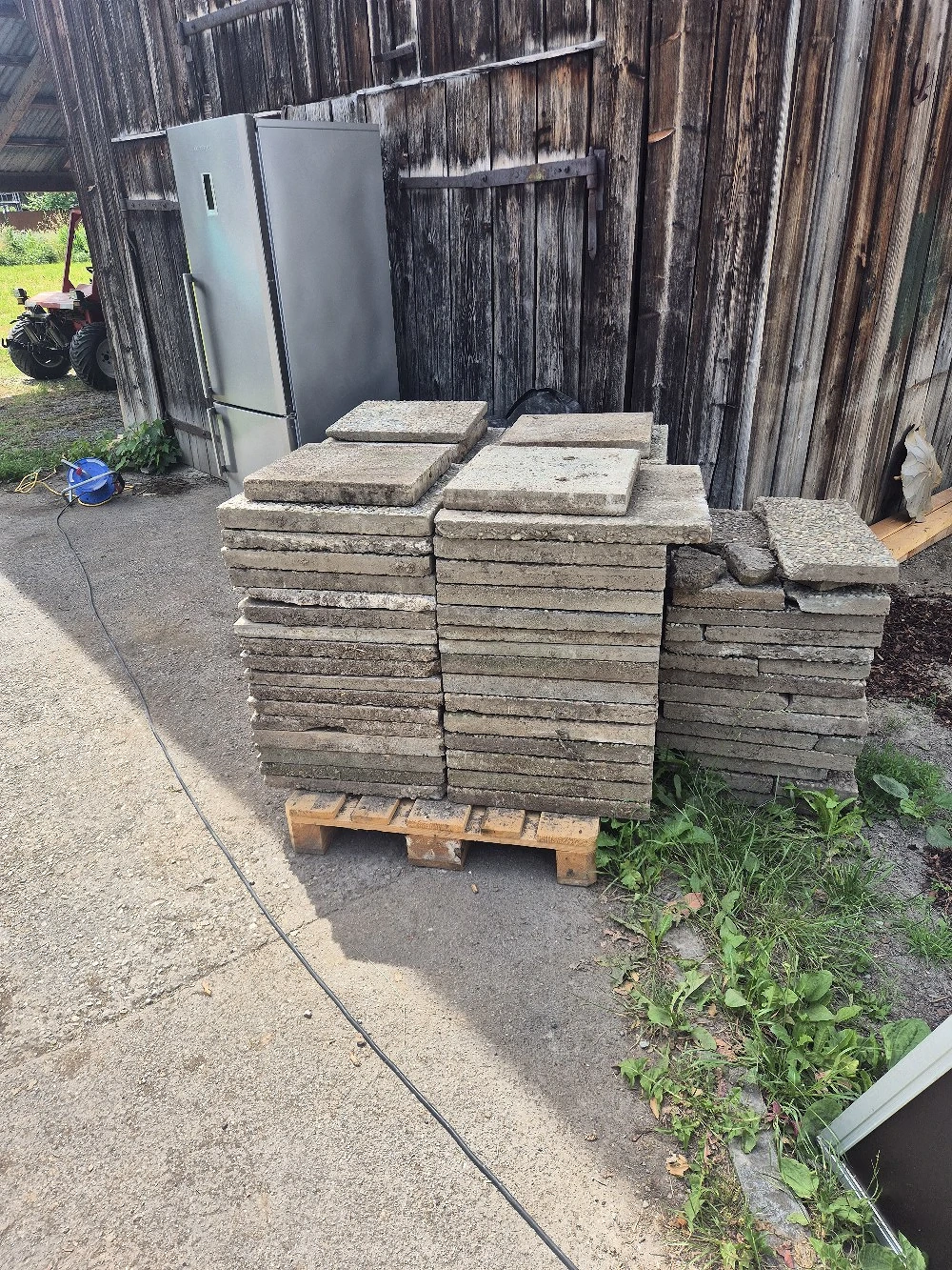 Waschbetonplatten zu verschenken