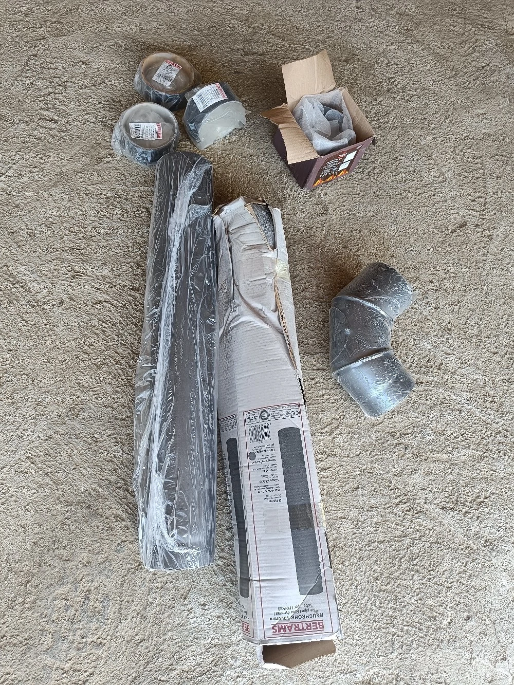 Kaminanschlussmaterial Rauchrohr