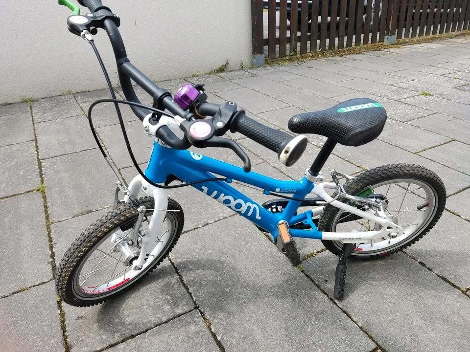 Woom 2 Blau 14 Zoll mit Klingel