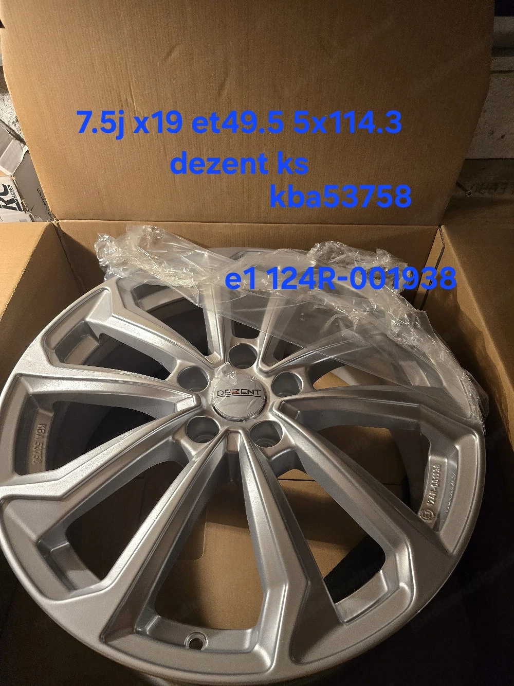 19" 5x114.3 alufelgensatz