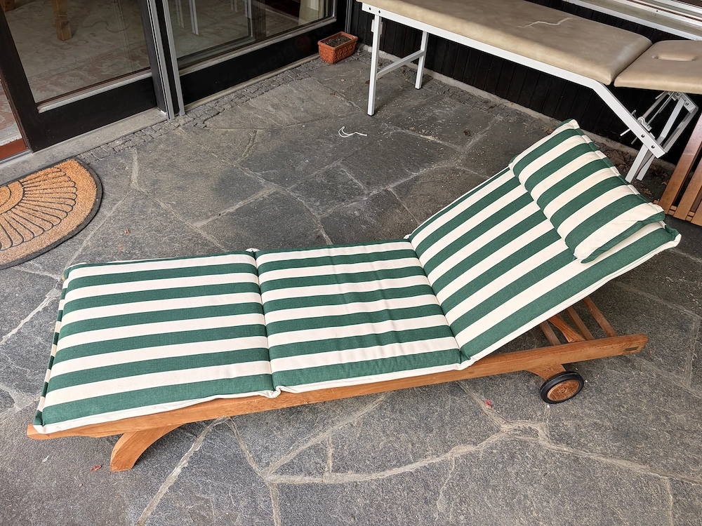 Garten Liegestuhl aus Teak Holz