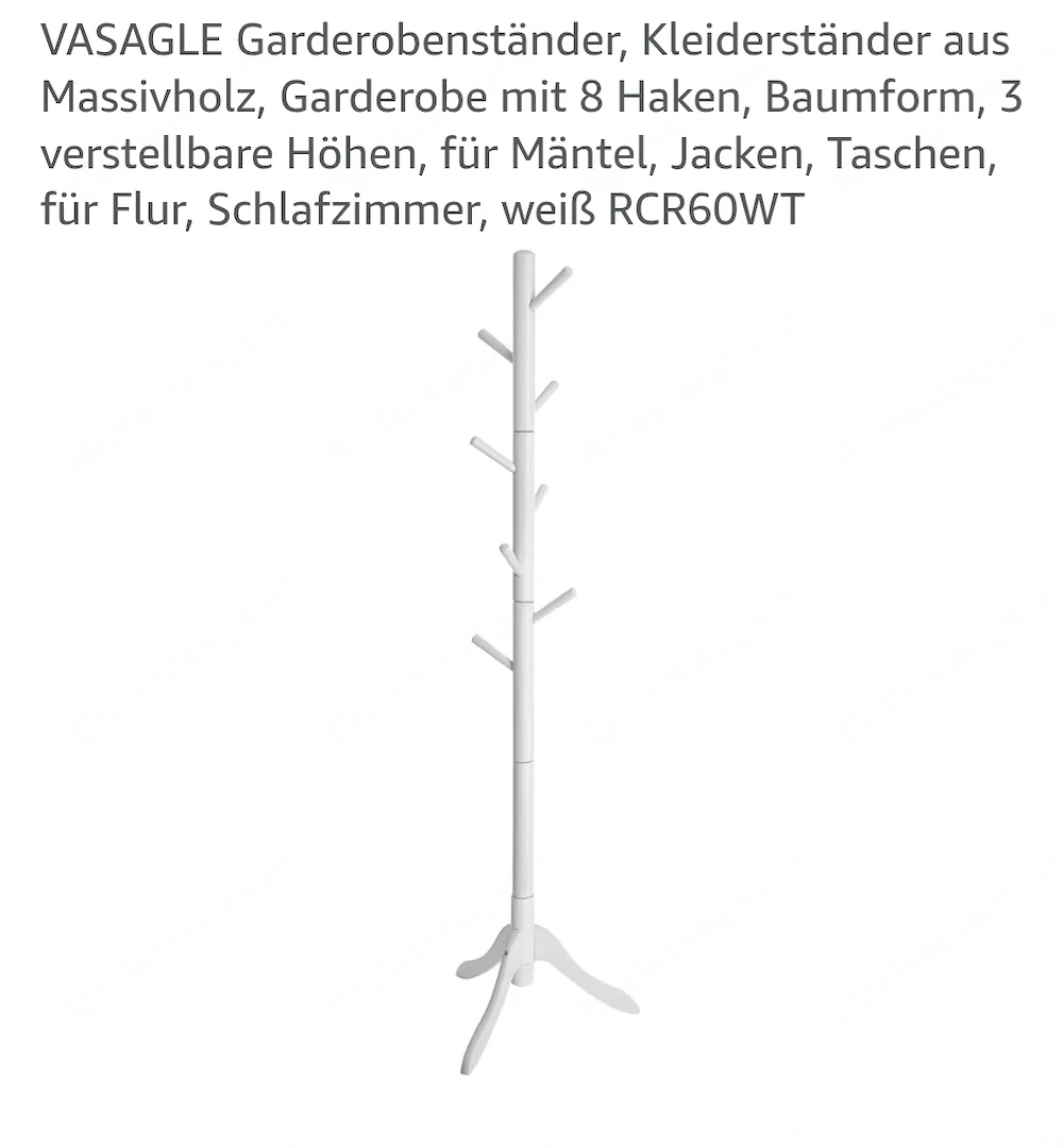 Garderobenständer Holz platzsparend