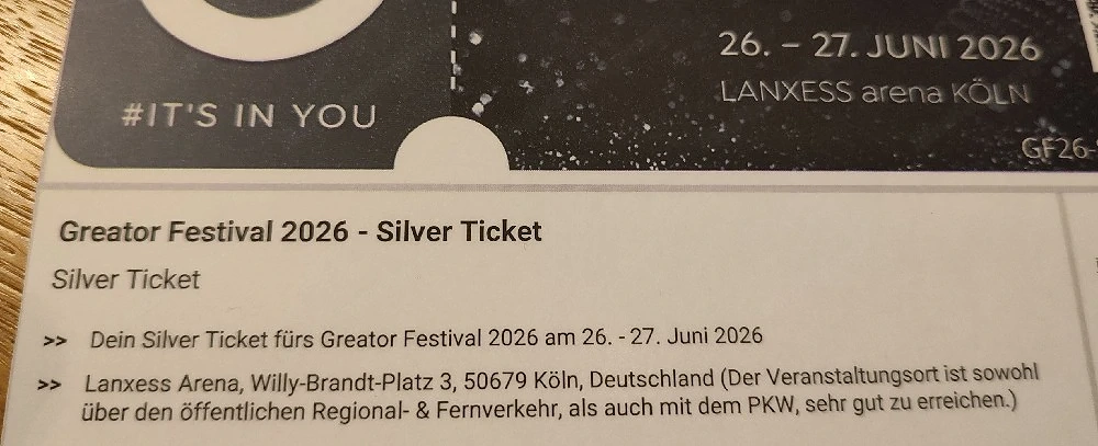 Greator Festival 2026 - Silver Ticket