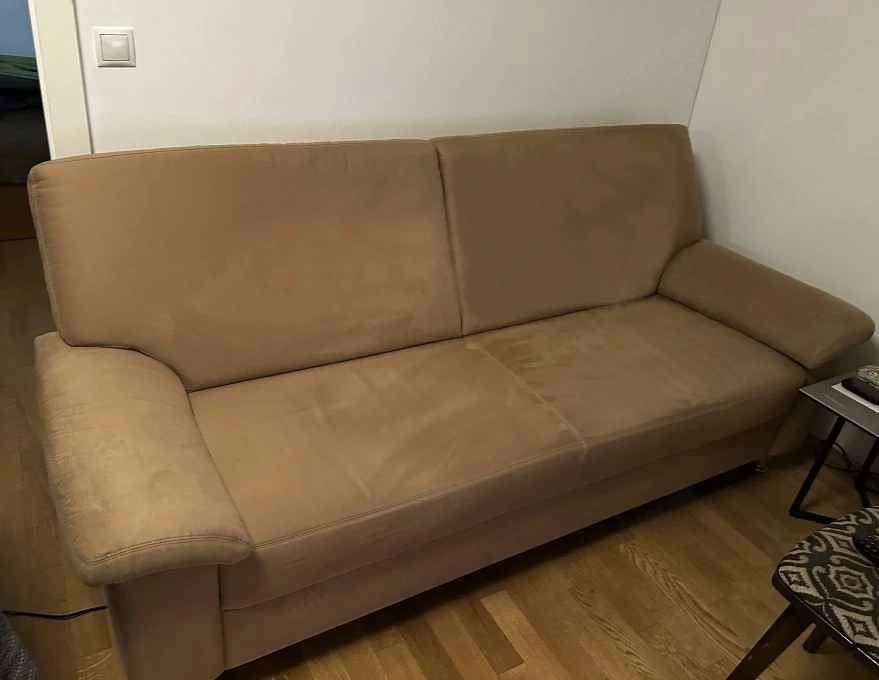 Sofa, Couch aus Velourleder zu verschenken