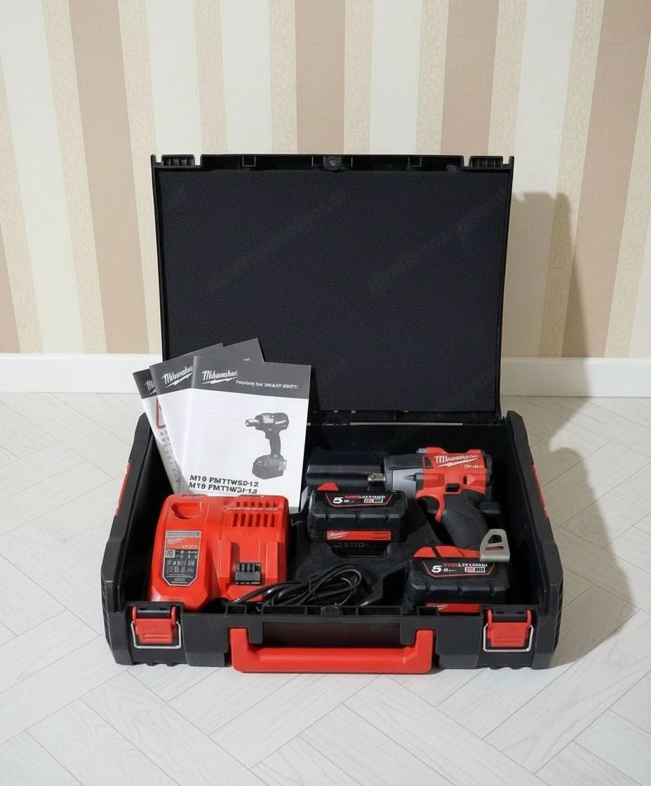 Milwaukee M18 Schlagschrauber Set 18V mit 2 Akkus & Ladegerät
