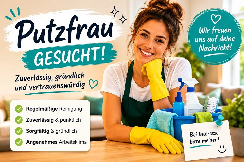 Putzhilfe gesucht   Putzfrau   Putzfrau:innen