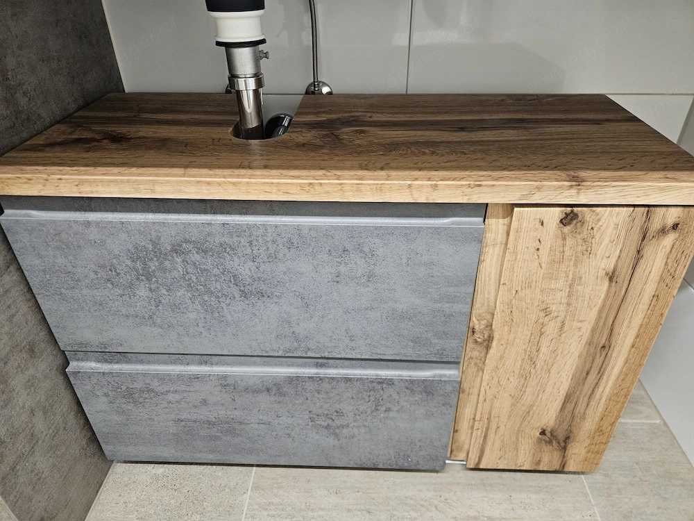 Badezimmerschrank Eiche   Anthrazit