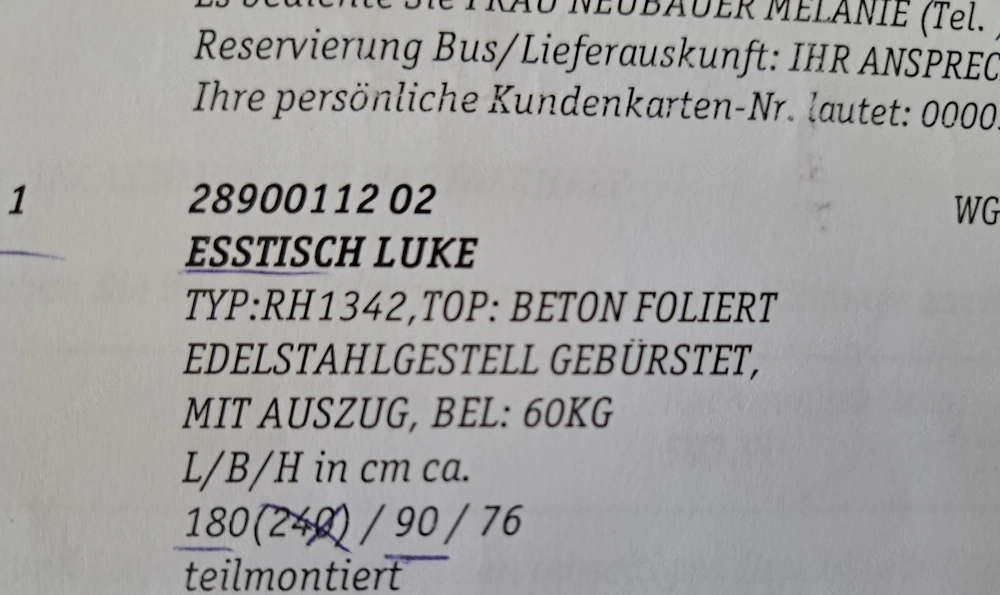 Tisch und Bank zu Verkaufen
