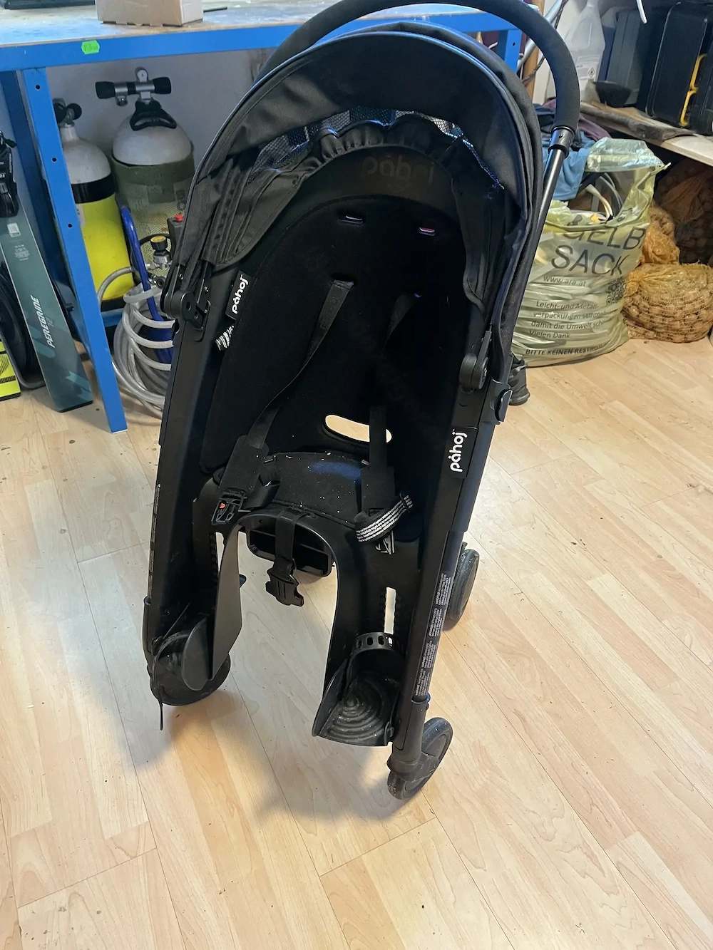 Kinder Fahrradsitz und Buggy in einem 