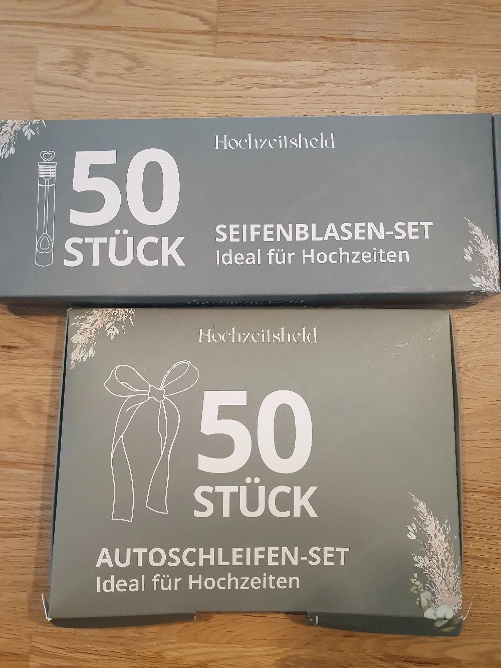 Seifenblasen und Autoschleifen für Hochzeit