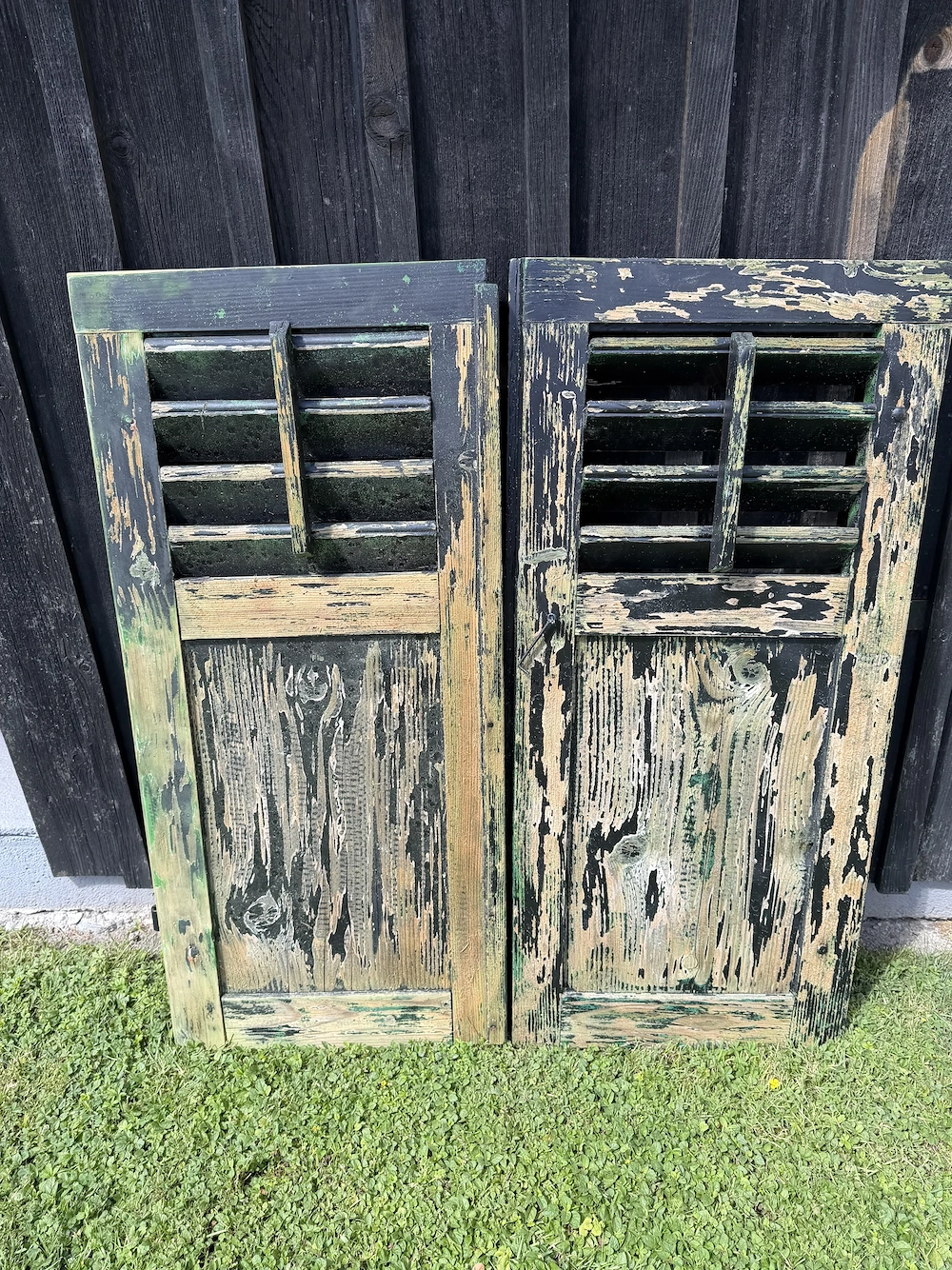 2 Fensterläden  Vintage Style