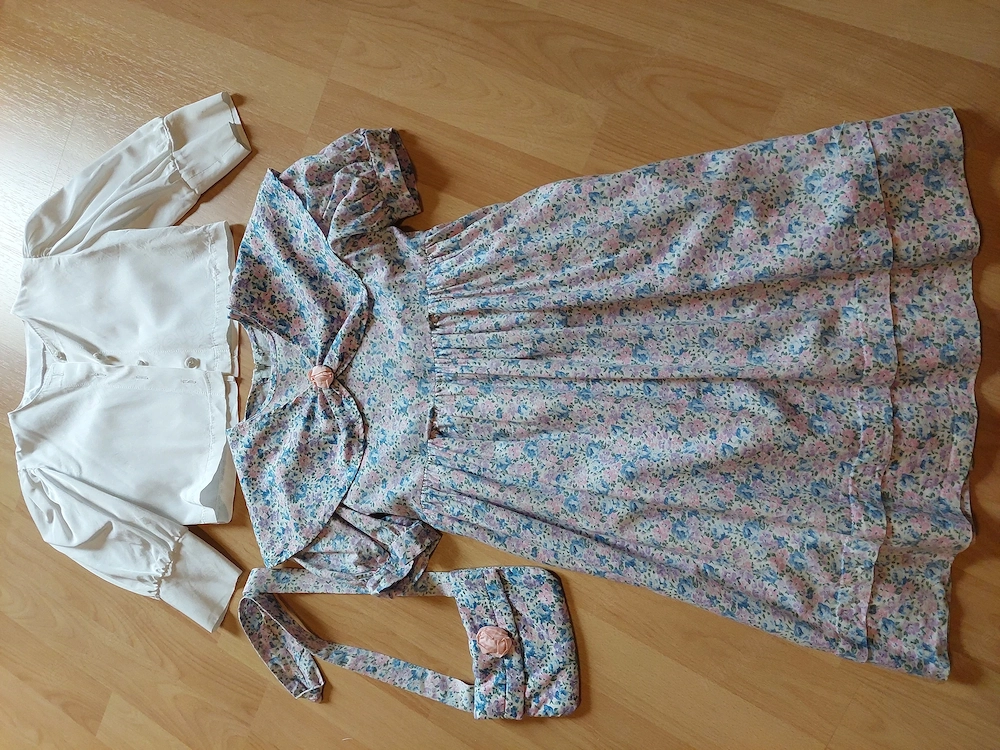 Geblümtes Baumwollkleid für Mädchen