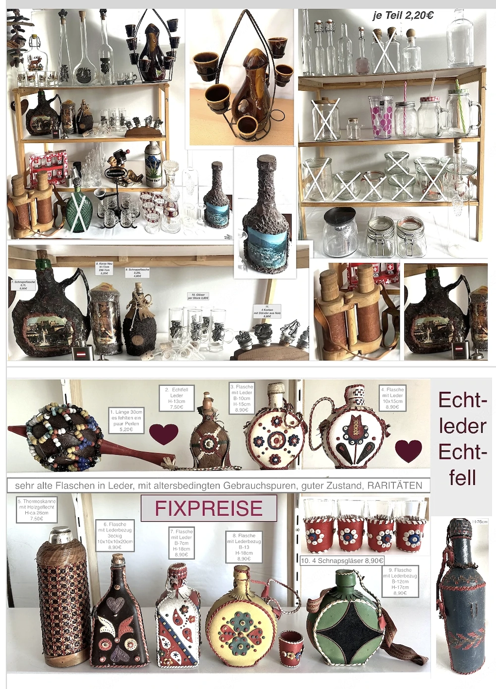 Schnapsflasche Schnapsgläser Vorratsgläser