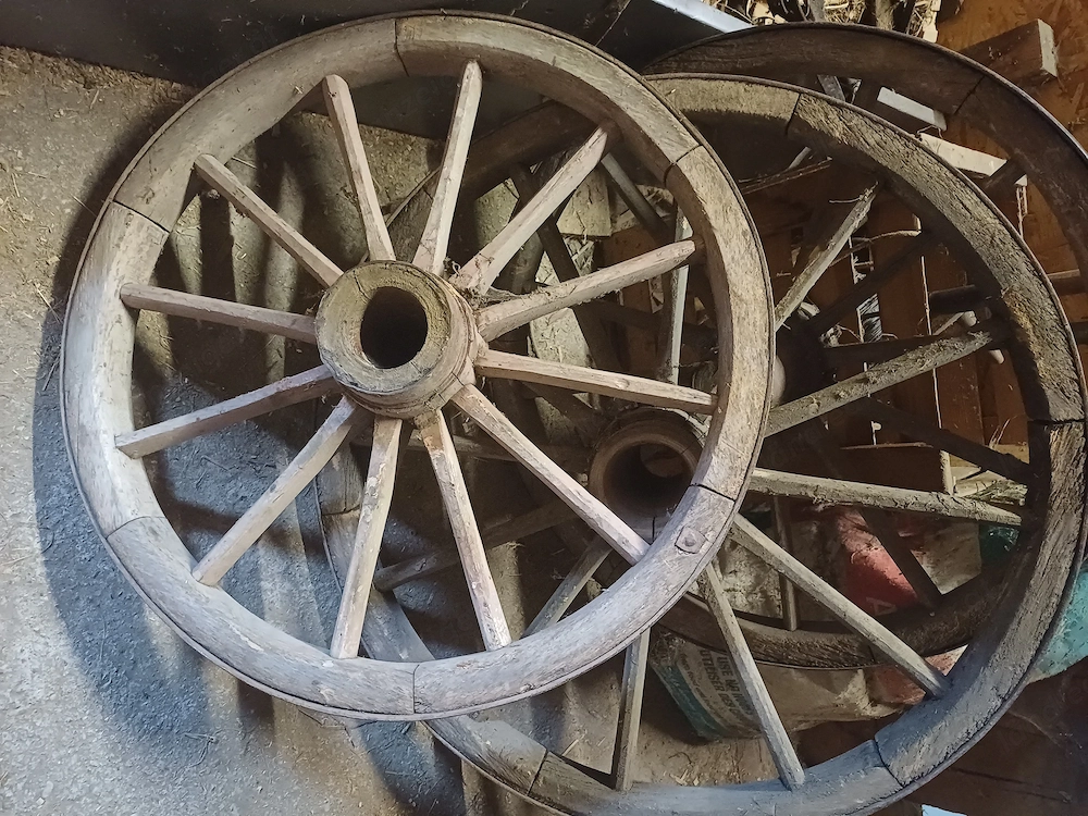 Wagenräder für Dekozwecke
