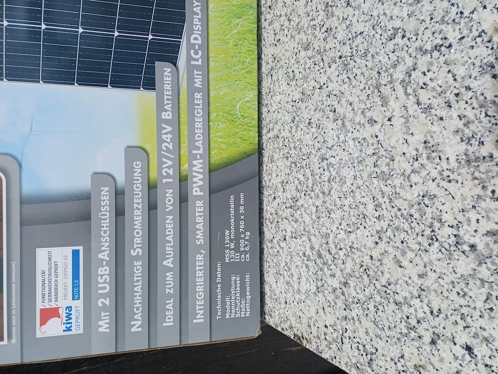  Neu -130 Watt Solar Panel 12v