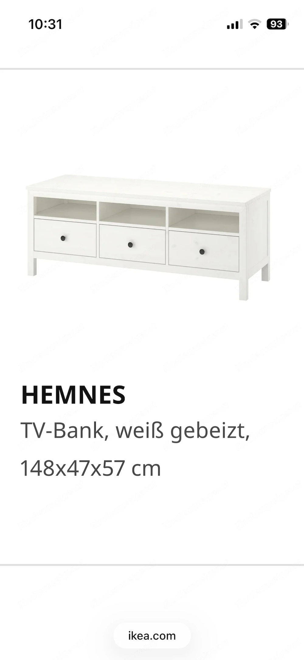 Hemnes Ikea TV Side Board