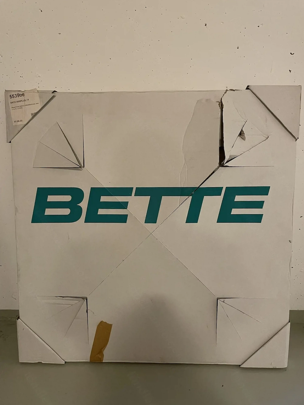 Bette Optima L Duschwanne 90x90x2,5 cm - Stahl-Email Weiß - NEU  OVP + Zubehör