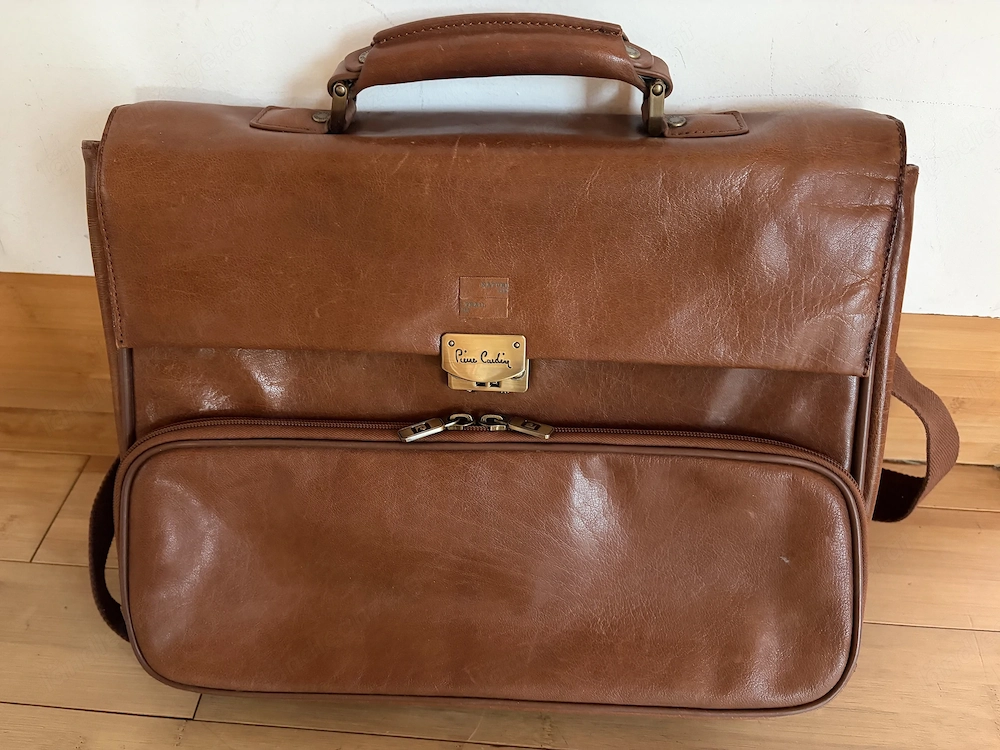 Echtleder (Akten-)Tasche von Pierre Cardin