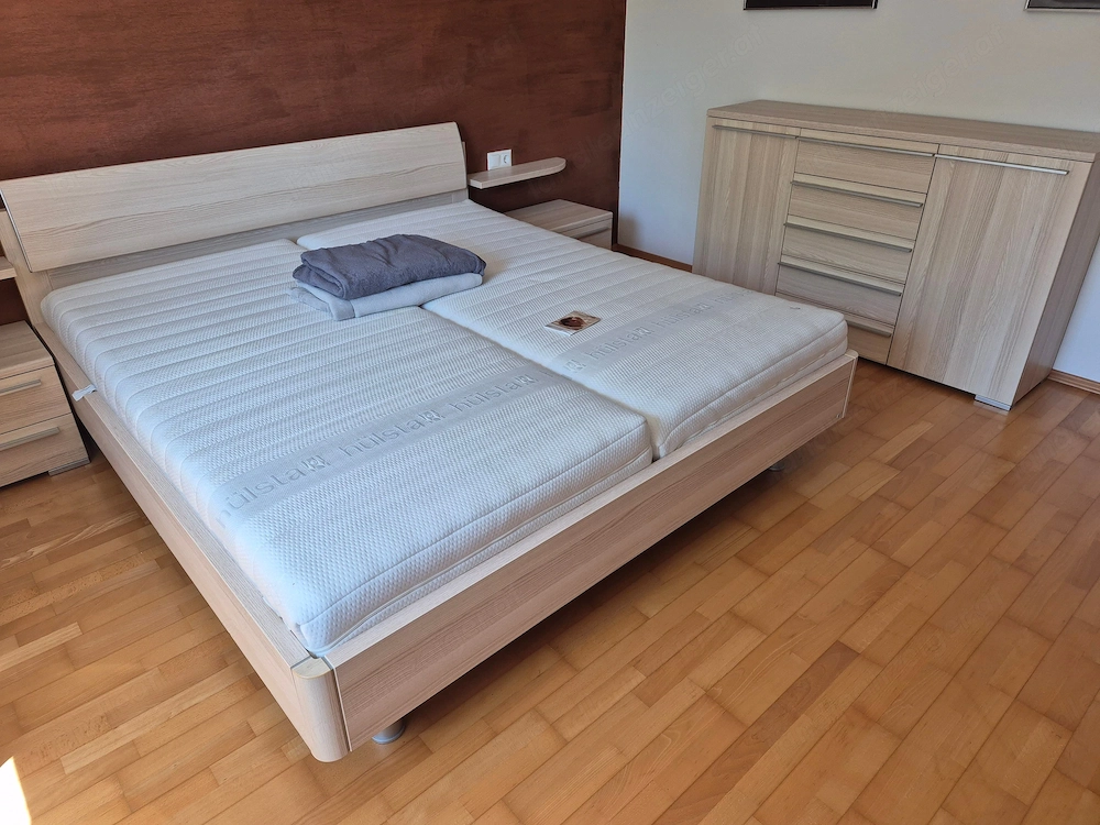 Doppelbett mit Lattenroste (Hülsta)