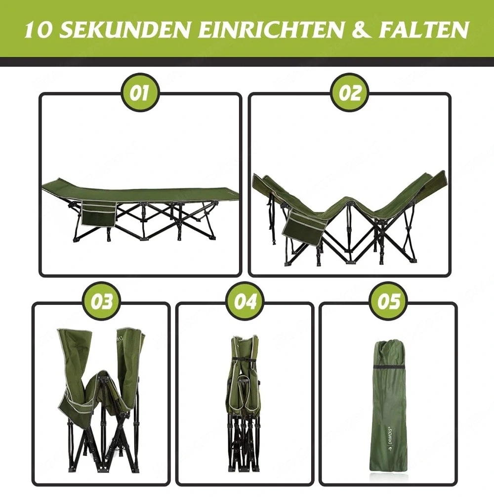 Feldbetten 2x grün 