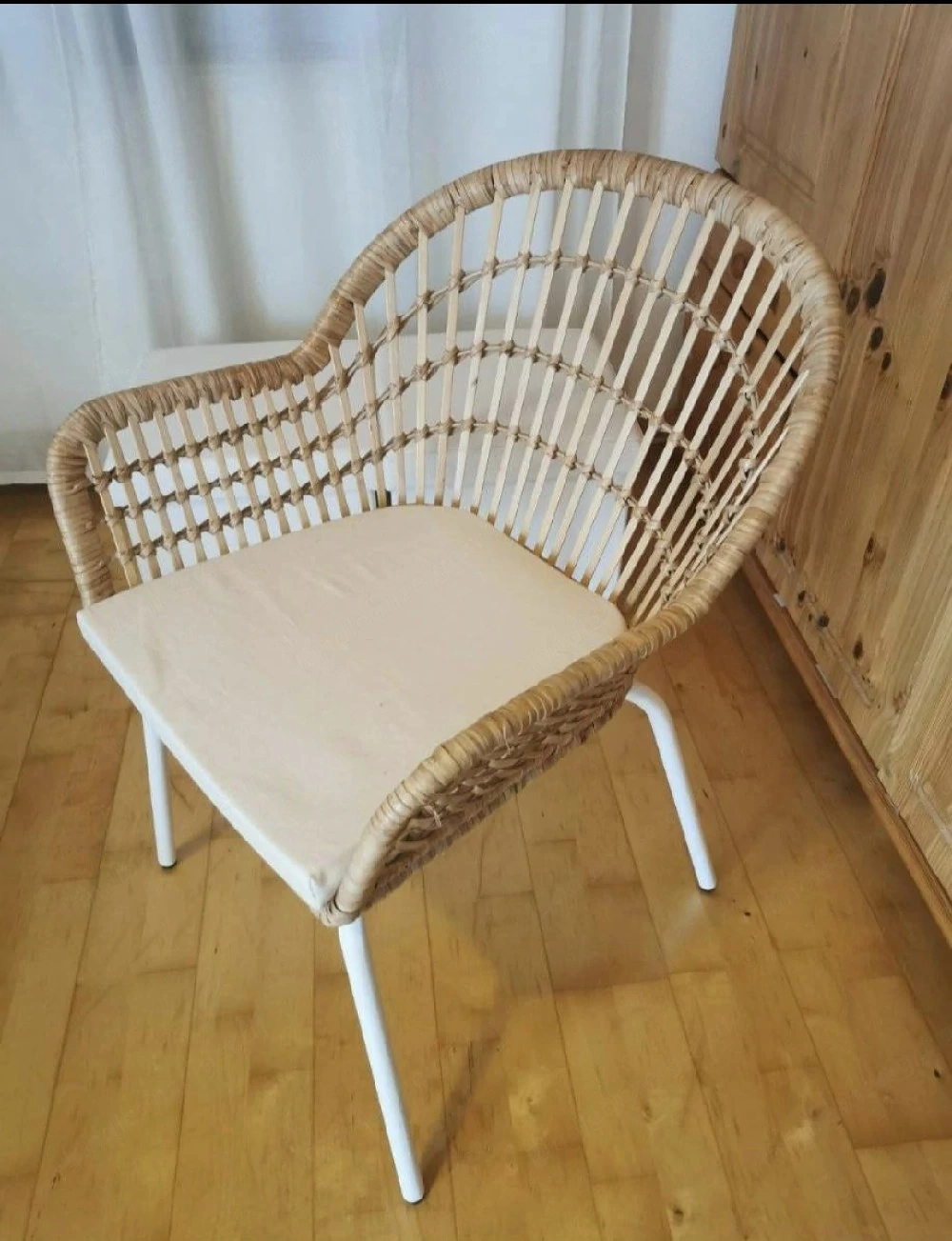 Rattanstuhl mit Sitzpolster Neu