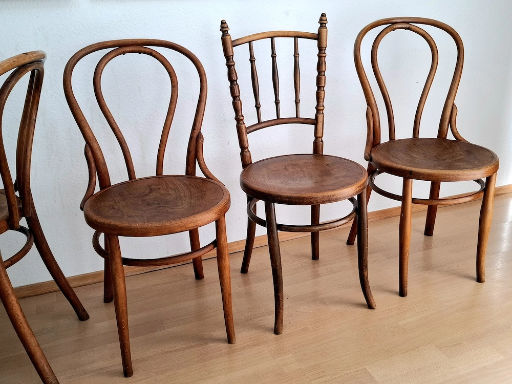Schöne alte Bugholz-Stühle | ähnlich Fischel | Thonet | Vintage