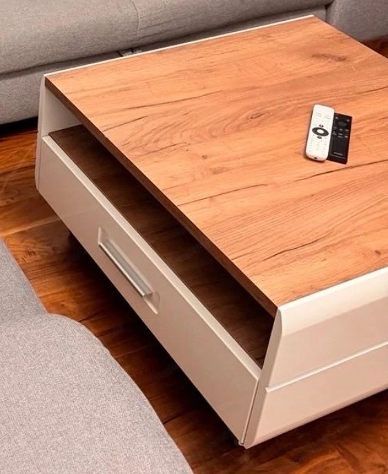 Couchtisch hochglanz und holz