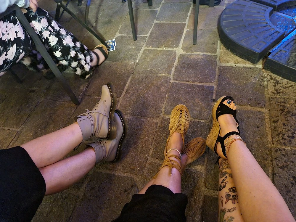 getragene Schuhe