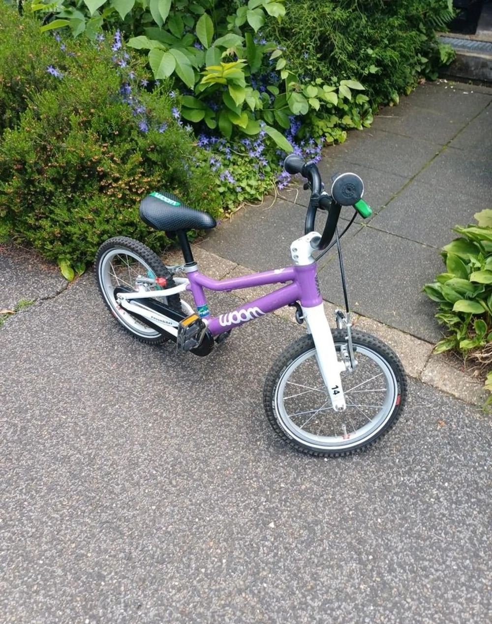  Woom 2 Kinderfahrrad lila   guter Zustand