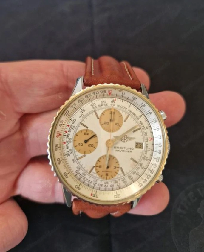 Breitling Old Navitimer mit Echtgold Lünette