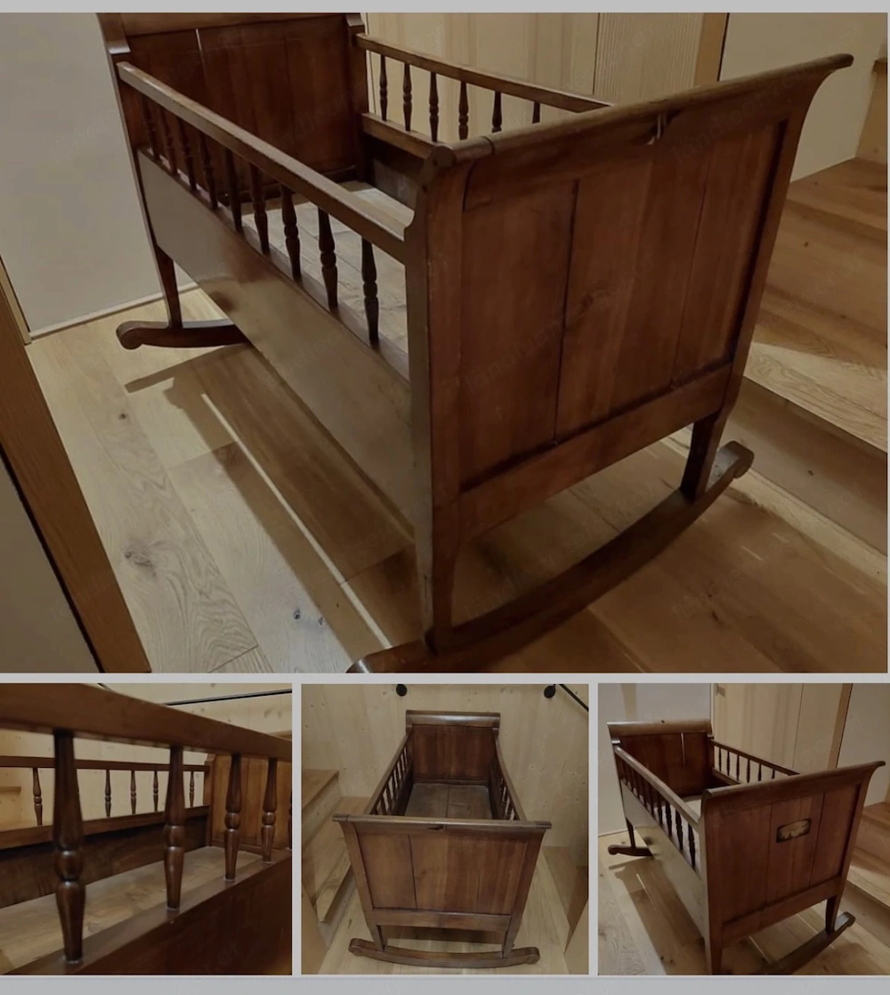 Schöne alte Holzwiege 