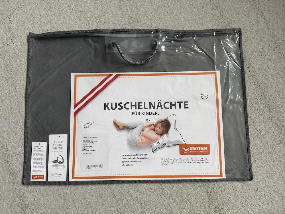Kinder Daunen Decke und Kissen