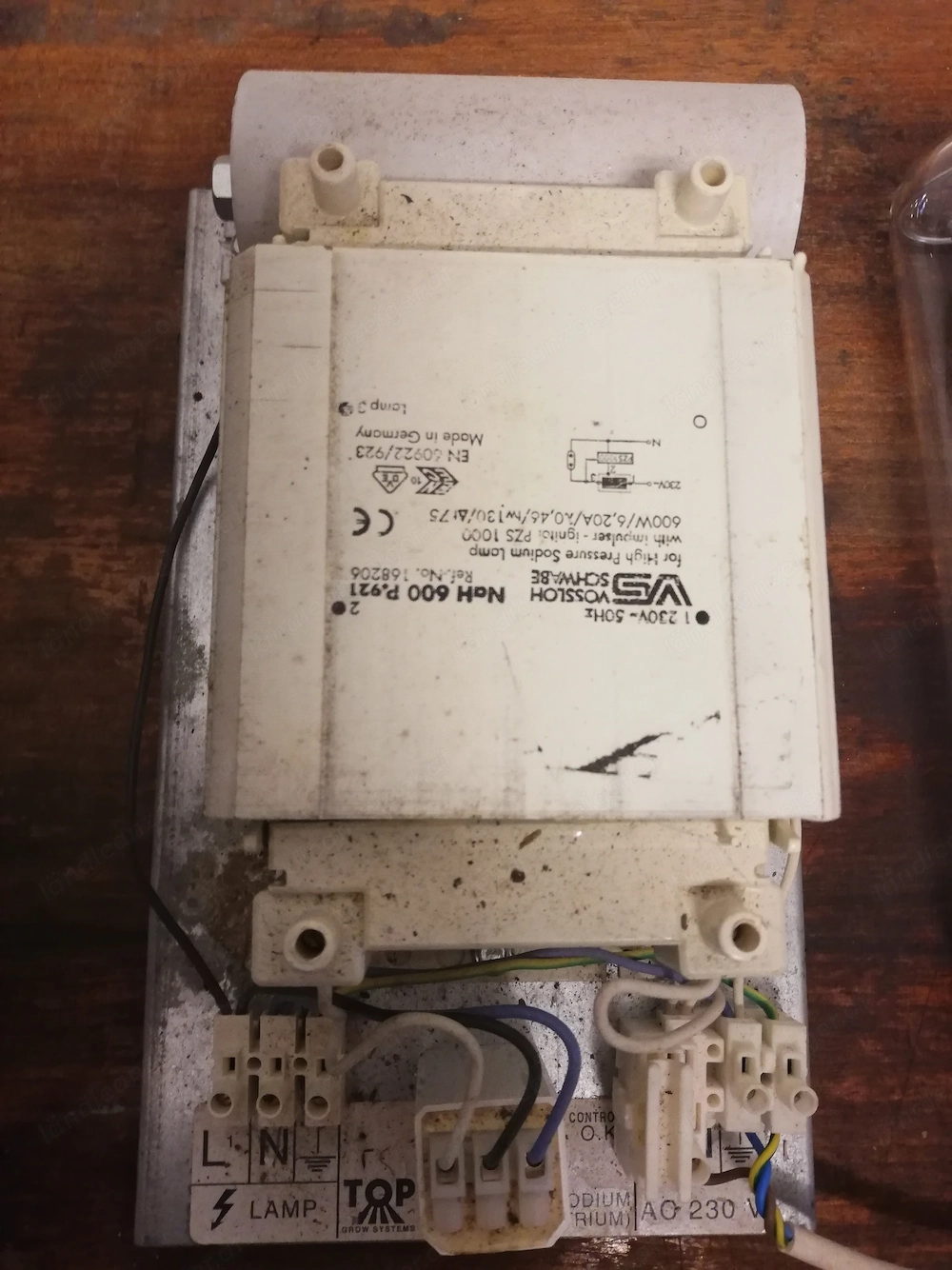 Vorschaltgerät und Natriumdampflampe 600 Watt