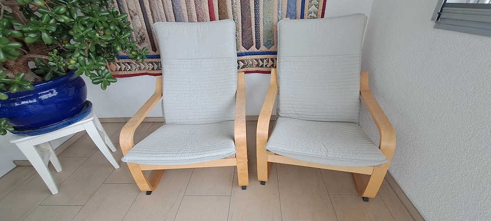 Sessel IKEA Poäng, beige
