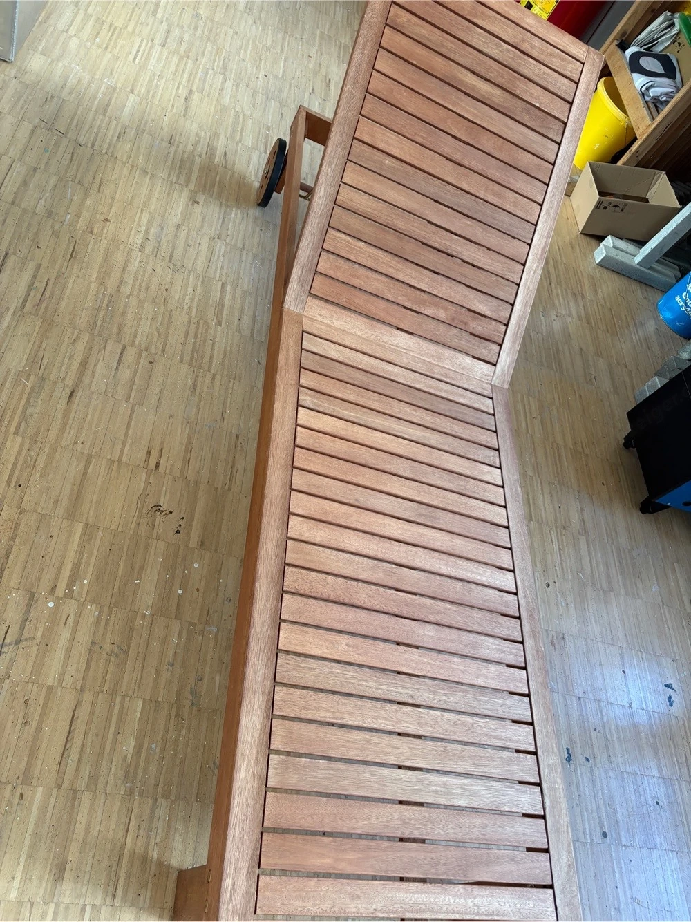liegebett teakholz 2 stk