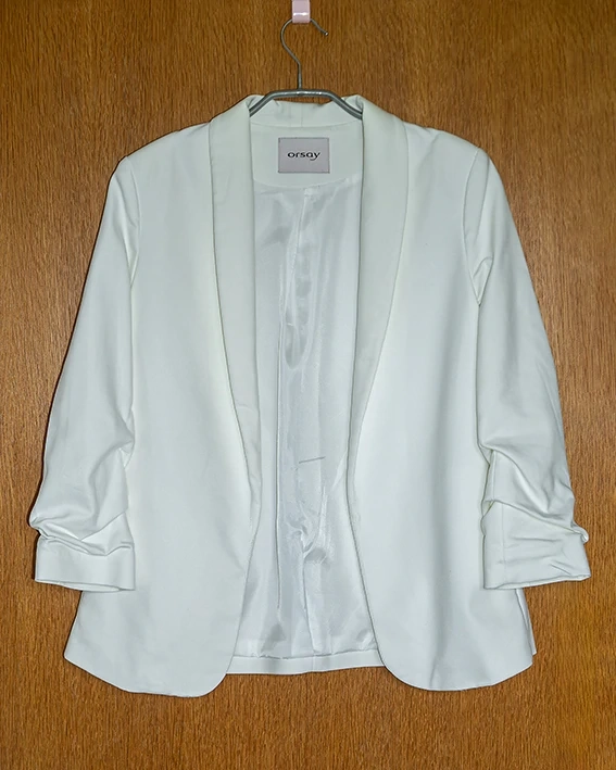 Blazer Gr. 38, weiß, Damenjacke, Damenblazer, Jacke 