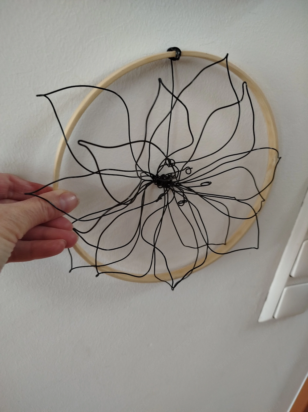 Deko Loop mit Drahtblume neu 