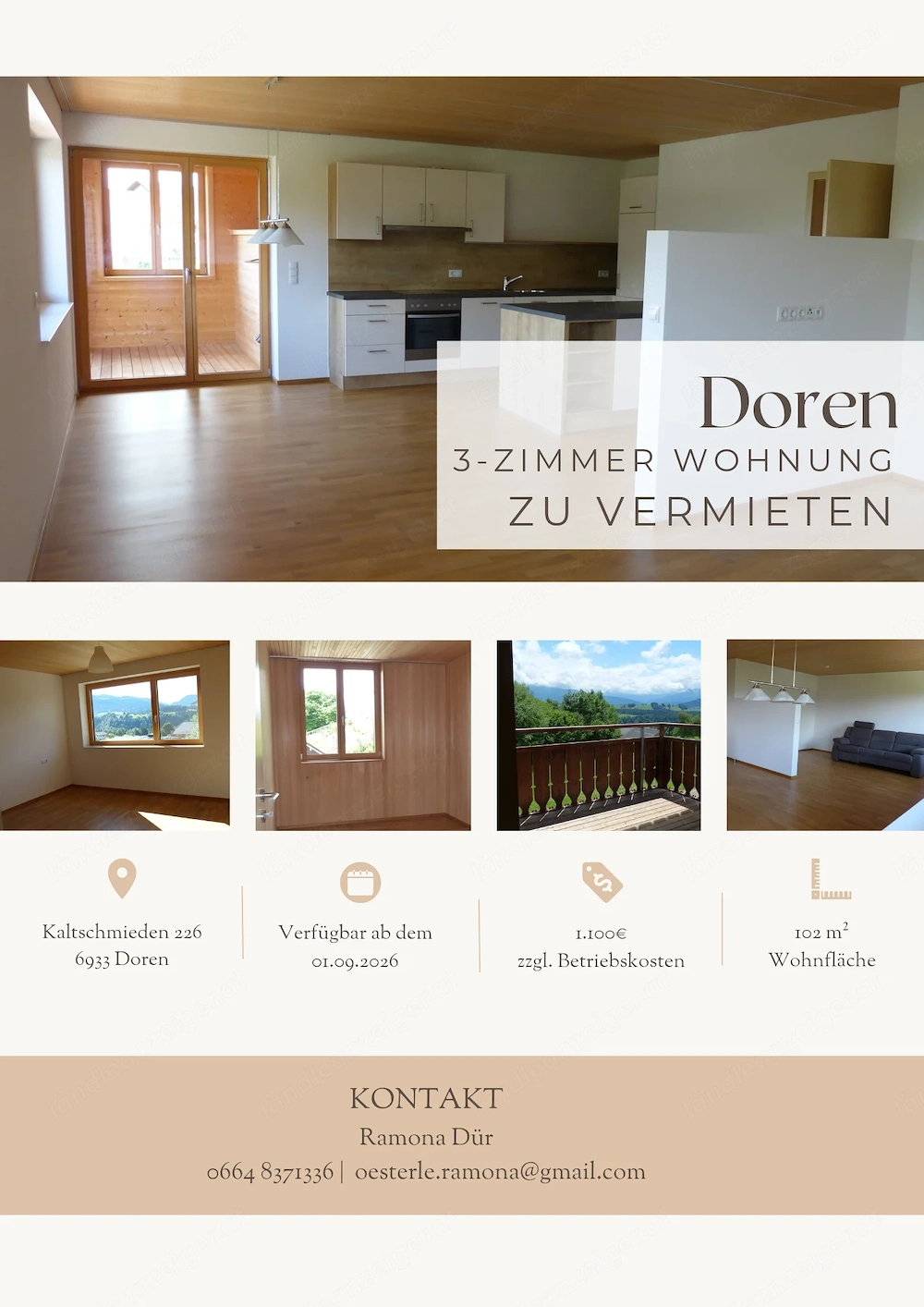 3 Zimmer Wohnung in Doren zu vermieten