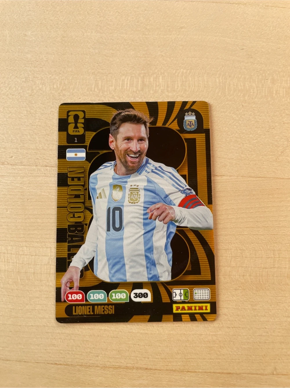 Panini WM Karte Messi