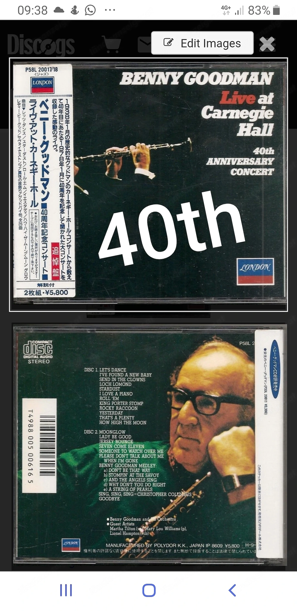 BennyGoodman40thJazzAZ AaronZzTop Uvm.
