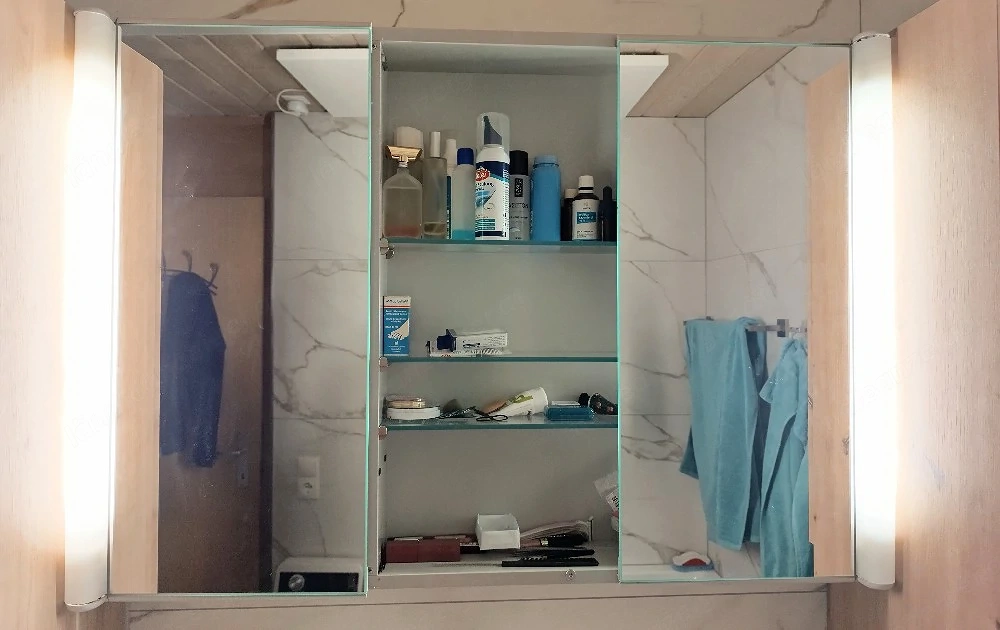 Spiegelschrank 100cm doppelbespiegelt